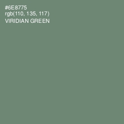 #6E8775 - Viridian Green Color Image